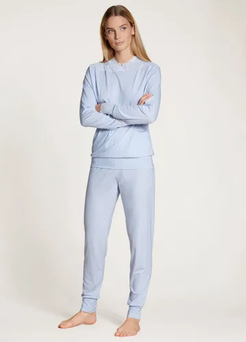 CALIDA-Elegant Dreams-Vrouwen-Pyjama lange broek-Blauw