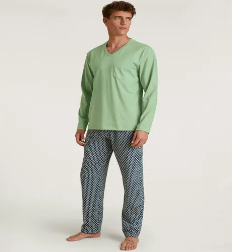 Calida Relax Imprint Pyjama lange broek - 613 Black/Green