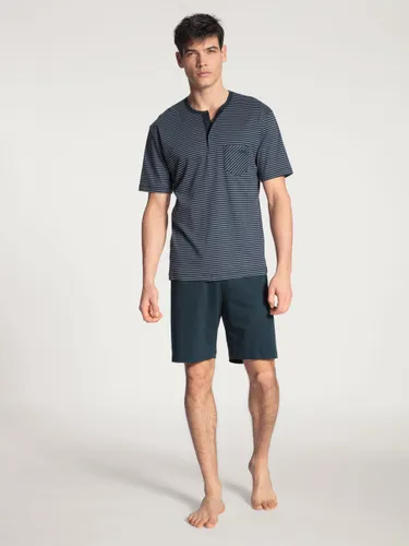 CALIDA-Relax Streamline-Mannen-Pyjama korte broek-Blauw