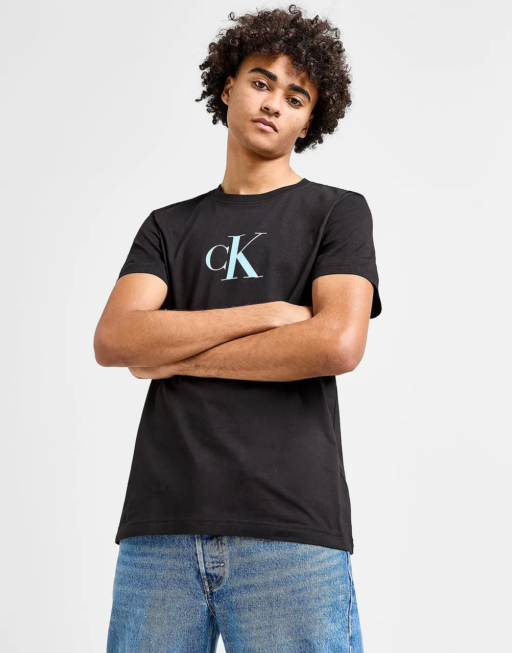 Calvin Klein Centre CK Logo T-Shirt, Black