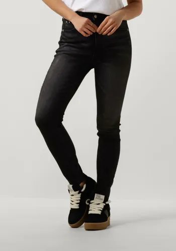CALVIN KLEIN Dames Jeans High Rise Super Skinny Ankle - Zwart