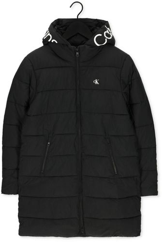 Calvin Klein Gewatteerde jas Logo Hood LW Padded Coat Zwart Dames