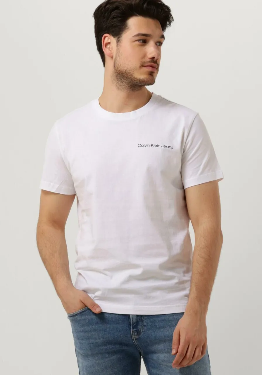 CALVIN KLEIN Heren Polo's & T-shirts Chest Institutional - Wit
