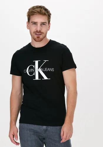 CALVIN KLEIN Heren Polo's & T-shirts Iconic Monogram Ss Slim Tee - Zwart