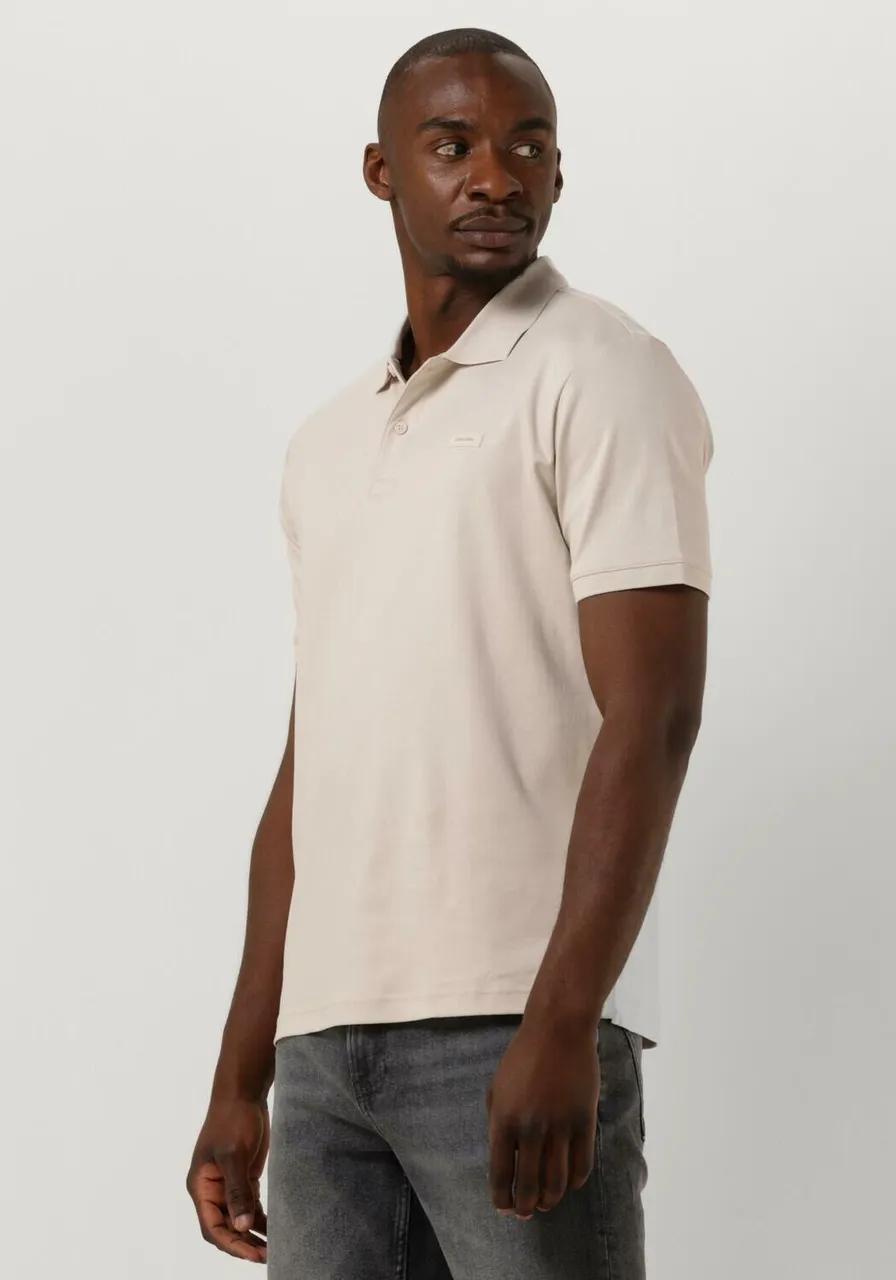 CALVIN KLEIN Heren Polo's & T-shirts Smooth Cotton Slim Polo - Beige