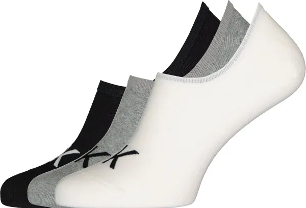 Calvin Klein herensokken Albert (3-pack) - onzichtbare sokken - grijs - wit en zwart