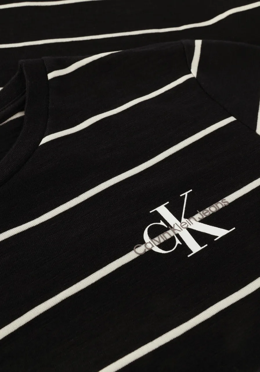 CALVIN KLEIN Jongens Polo's & T-shirts Print Sunreveal Stripe Ss Tshirt - Zwart