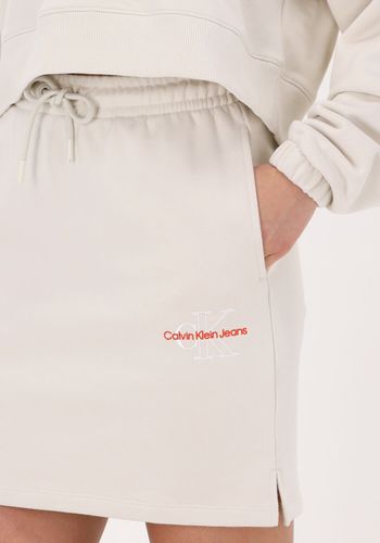 Calvin Klein Minirok TWO Tone Monogram Skirt Gebroken wit Dames