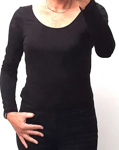 Calvin Klein | Shirt LM Crew neck | Dames | kleur zwart | M