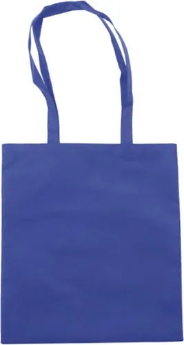 Canvas tas - basic shopper draagtas van non-woven textielvezel - blauw