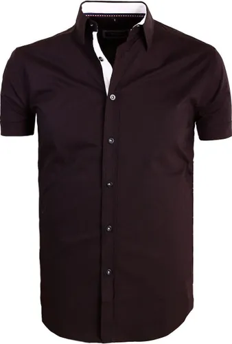 Carisma Overhemd Korte Mouw Effen Zwart 9102 - 3XL