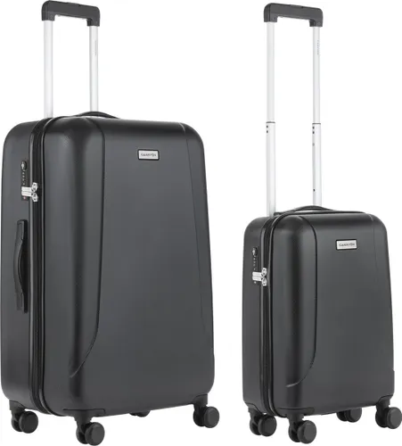 CarryOn Skyhopper Kofferset – TSA Handbagage + Reiskoffer 78cm – Dubbele wielen - Zwart