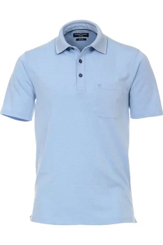 Casa Moda Casual Fit Polo shirt Korte mouw lichtblauw