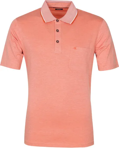 Casa Moda - Polo Oranje Melange - Regular-fit - Heren Poloshirt