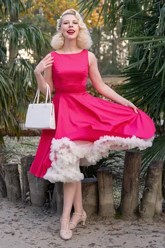 Cassy swing jurk in Ravishing roze