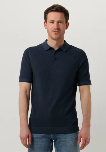 CAST IRON Heren Polo's & T-shirts Short Sleeve Polo Cotton Modal - Donkerblauw