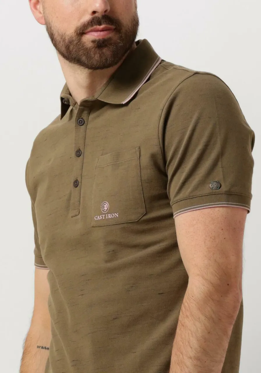 CAST IRON Heren Polo's & T-shirts Short Sleeve Polo Injected Cotton Pique - Groen