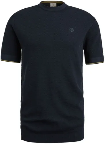 Cast Iron Knitted T-Shirt Navy