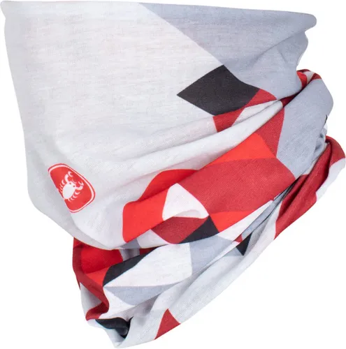 Castelli Nekwarmer Dames Wit Rood - CA Prisma 2 Headthingy White Red - One