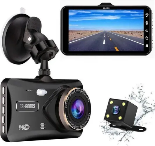 CB-Goods Dashcam voor Auto - 4K M11 Pro Dual Camera – 4 inch Touchscreen – Dashboardcamera – Full HD 1080p – 170° Wijdhoeklens – Nachtvisie – Beweging...