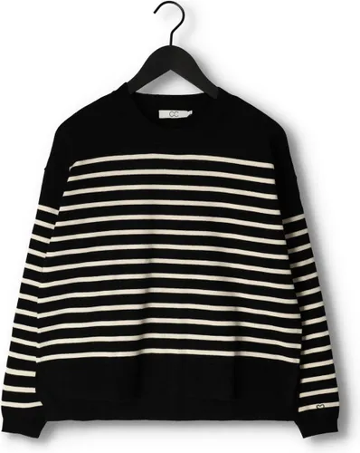 CC Heart Cc Heart Collings Comfy Stripe Knit Blouse Truien & vesten Dames - Sweater - Hoodie - Vest- Zwart