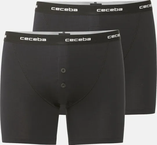 Ceceba New Classics heren boxer lang met gulp (2-pack) - zwart