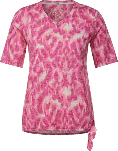 CECIL Blur Print Burnout T-shirt Dames T-shirt - pink sorbet