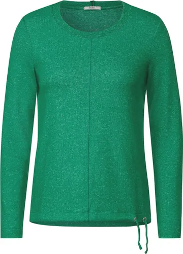 Cecil NOS Cosy Shirt Dames T-shirt - Easy Green Melange