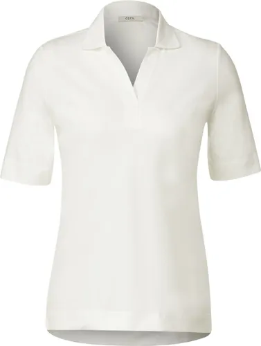 CECIL Piquee Polo Shirt Dames Poloshirt - vanilla white