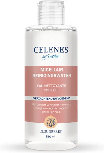 Celenes by Sweden Cloudberry Micellair Reinigingswater - Voor Droge en Gevoelige Huid - 250ml - Alcoholvrij, Parfumvrij en vrij van parabenen