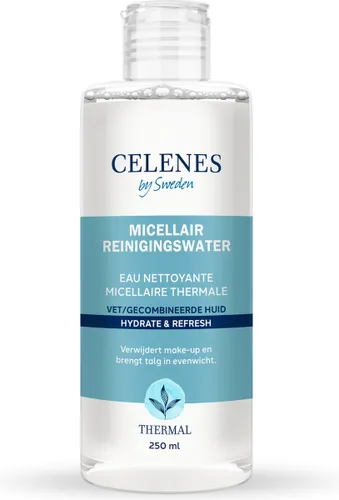 Celenes by Sweden Thermal Micellair Reinigingswater - Voor Vette en Gecombineerde Huid - 250ml- Thermische Micellair Reinigingswater