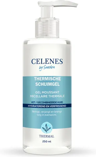 Celenes by Sweden Thermische Reinigende Schuimgel - Parabeen- & Alcoholvrij, Verrijkt met Natuurlijke Kruidenextracten, Ideaal voor Vet/Gecombineerde...