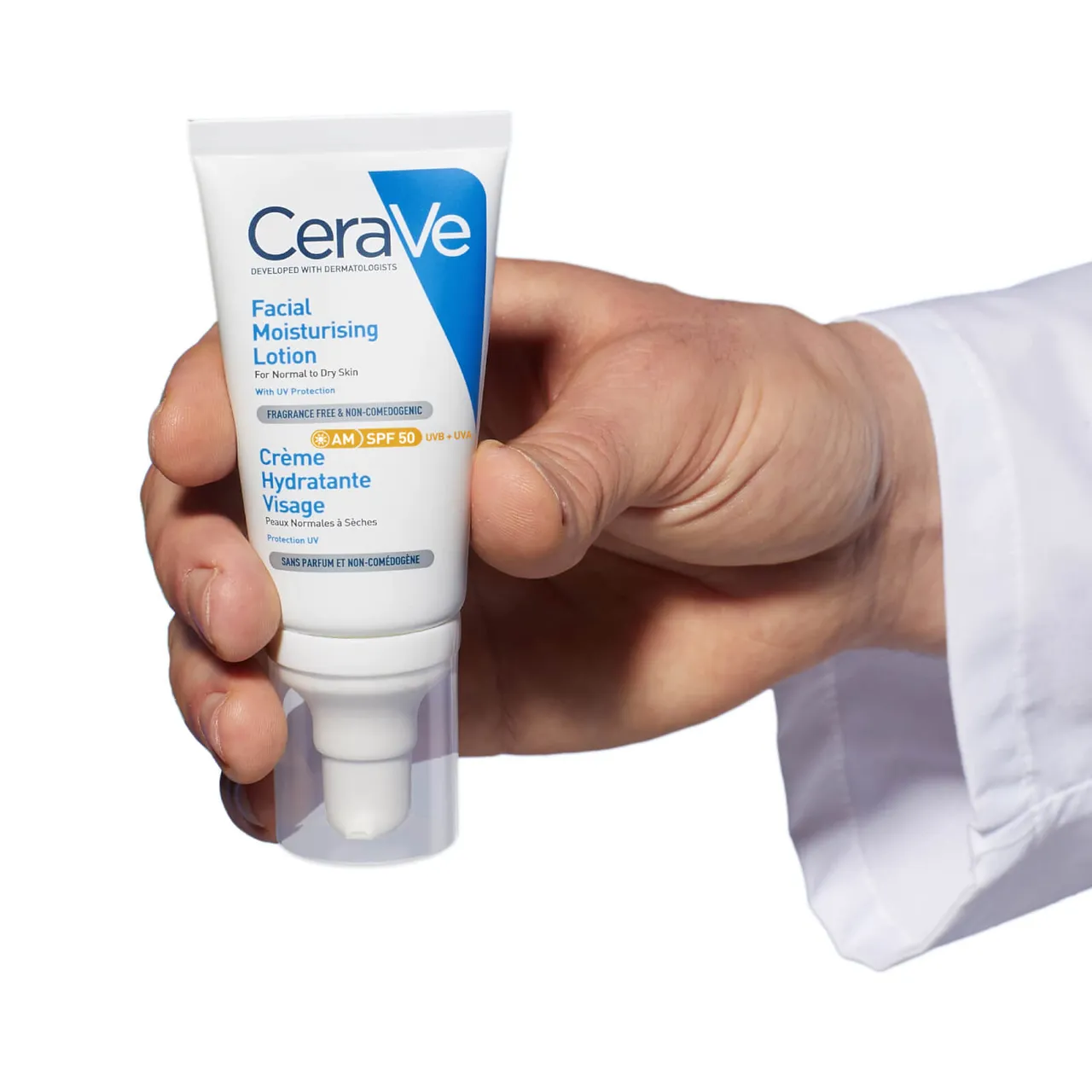 CeraVe AM Gezichtsvochtinbrengende Lotion SPF50 voor de normale tot droge huid 52ml