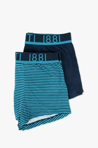 Cerruti 1881 Blauwe boxershorts met en zonder strepen - 2 pack