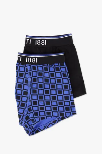 Cerruti 1881 Zwarte en blauw geprinte boxershort - 2 stuks