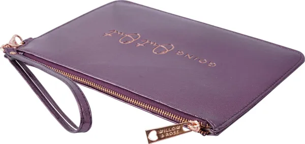 CGB Giftware Willow & Rose WR METALLICS PLUM 'GOING OUT OUT' BEAUTY BAG