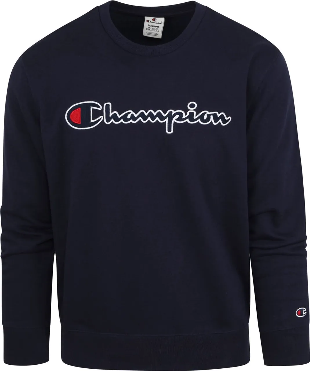 Champion - Sweater Script Donkerblauw Logo - Heren