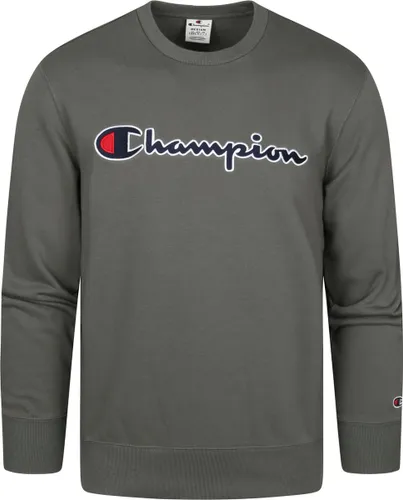 Champion - Sweater Script Logo Donkergroen - Heren