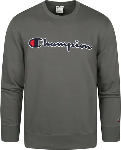 Champion Sweater Script Logo Donkergroen