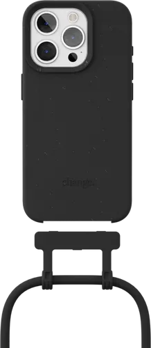 Change Case Apple iPhone 15 Pro Max Back Cover met Koord Zwart