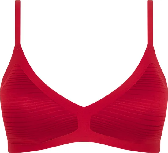 Chantelle - SoftStretch Stripes - Padded bralette - Passion Red
