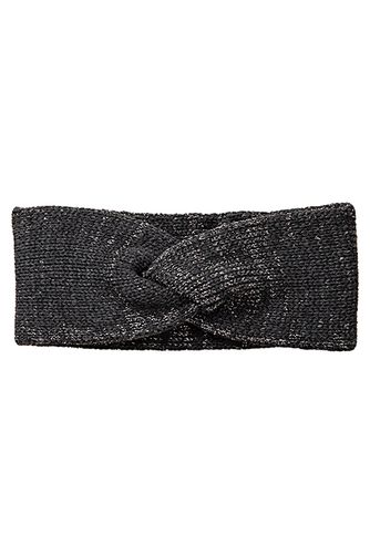 Charcoal Grey Knit And Lurex Headband