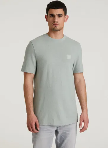 Chasin' T-shirt Eenvoudig T-shirt Ethan Linen Midden groen