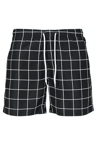 Check Swim Shorts Black/white