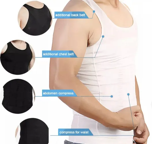 Chibaa - Premium Corrigerend Mannen Hemd - Ondersteuning - Body Buik Shapewear Shirt - Correctie Hemd - Buik weg - Buik verbergen - Strak lichaam - Wi
