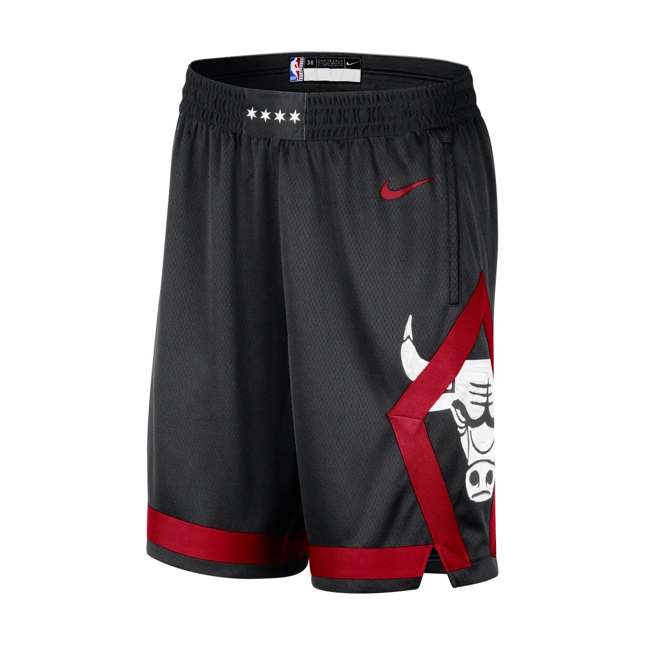 Chicago Bulls 2023/24 City Edition Swingman Nike Dri-FIT NBA-herenshorts - Zwart