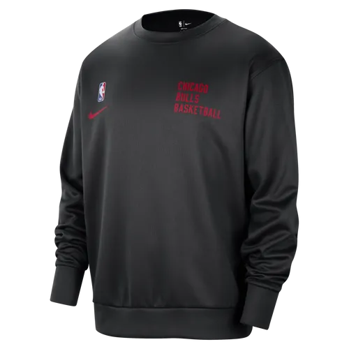 Chicago Bulls Spotlight Nike NBA-sweatshirt met ronde hals en Dri-FIT voor heren - Zwart
