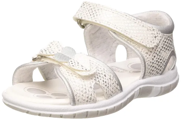 Chicco Witte sandaal met dubbele klittenbandsluiting