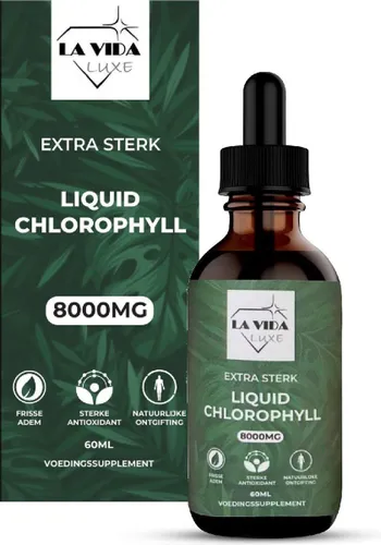 Chlorofyl Druppels - Extra sterk - 8000MG - Chlorophyll Liquid - Vloeibaar - Supplement - Gua Sha - Chlorofyll Drops - Chlorella - Chlorofil Water - C...
