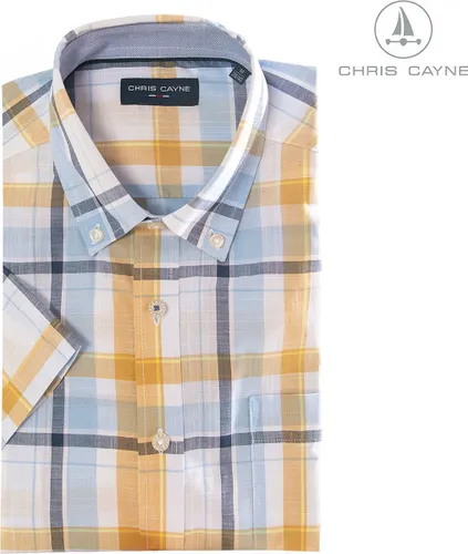 Chris Cayne Overhemd Blauw/oranje M / Blauw/oranje / Katoen